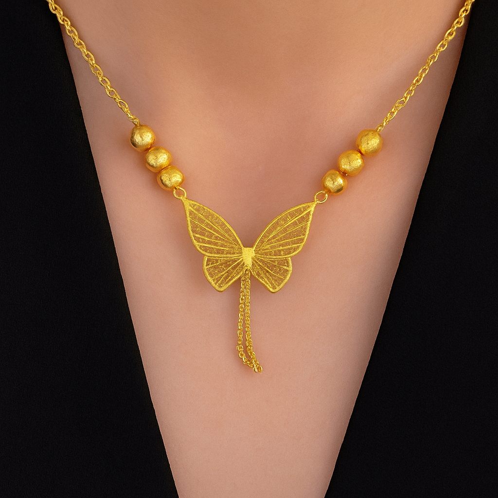 Gold plated Butterfly Necklace for Women