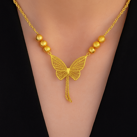 Gold plated Butterfly Necklace for Women
